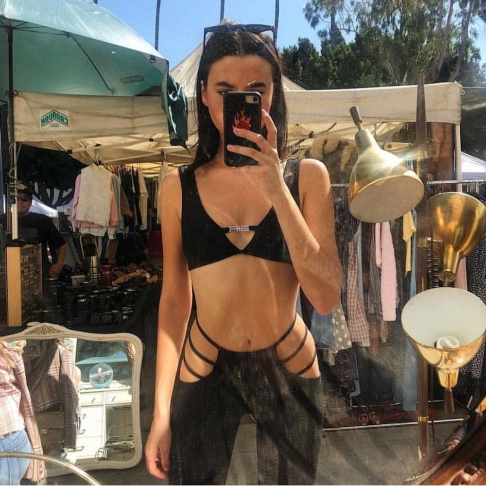 I AM GIA Black Lucid Flared Pants XXS - Picture 6 of 10